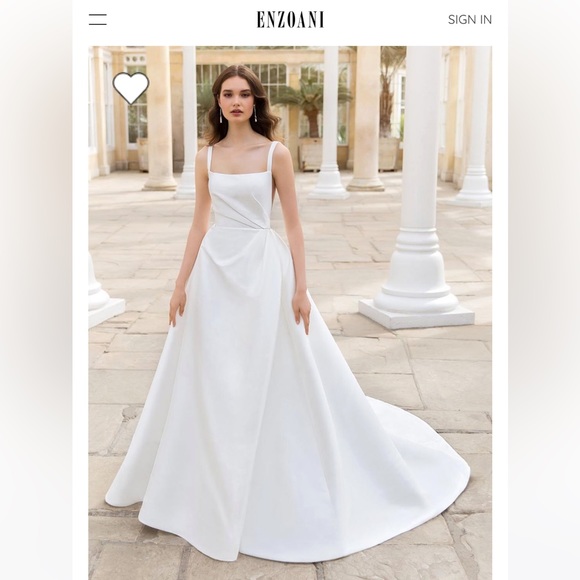 Enzoani Sandra Bridal Wedding Gown Ivory US size 16 - Sample - Picture 2 of 16